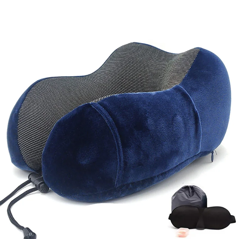 Memory-Foam Nackenkissen mit Reise-Set