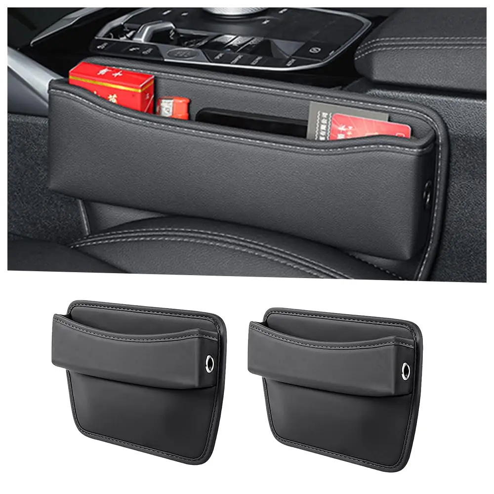 Auto Sitzlücken-Organizer aus PU-Leder, 2er-Set