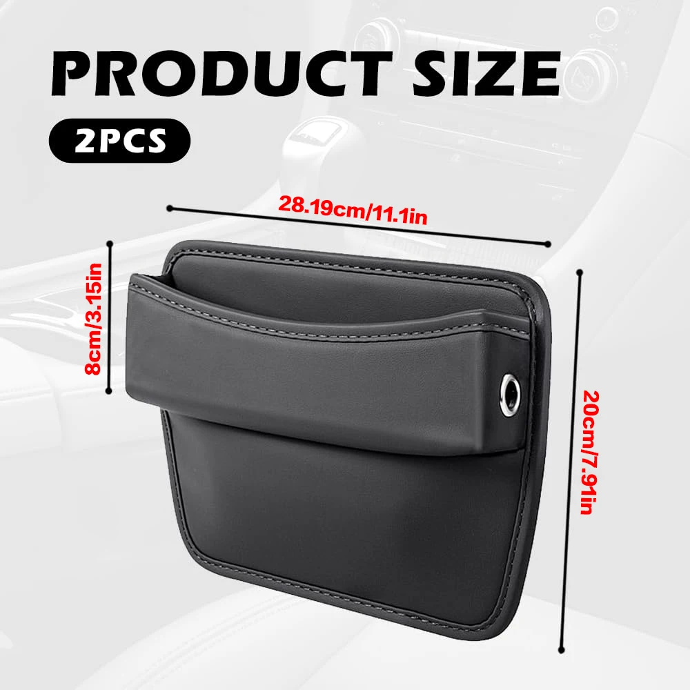 Auto Sitzlücken-Organizer aus PU-Leder, 2er-Set